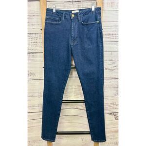 FRAME Le One Skinny Jeans Size 2 | Organic Cotton Dark Wash Denim